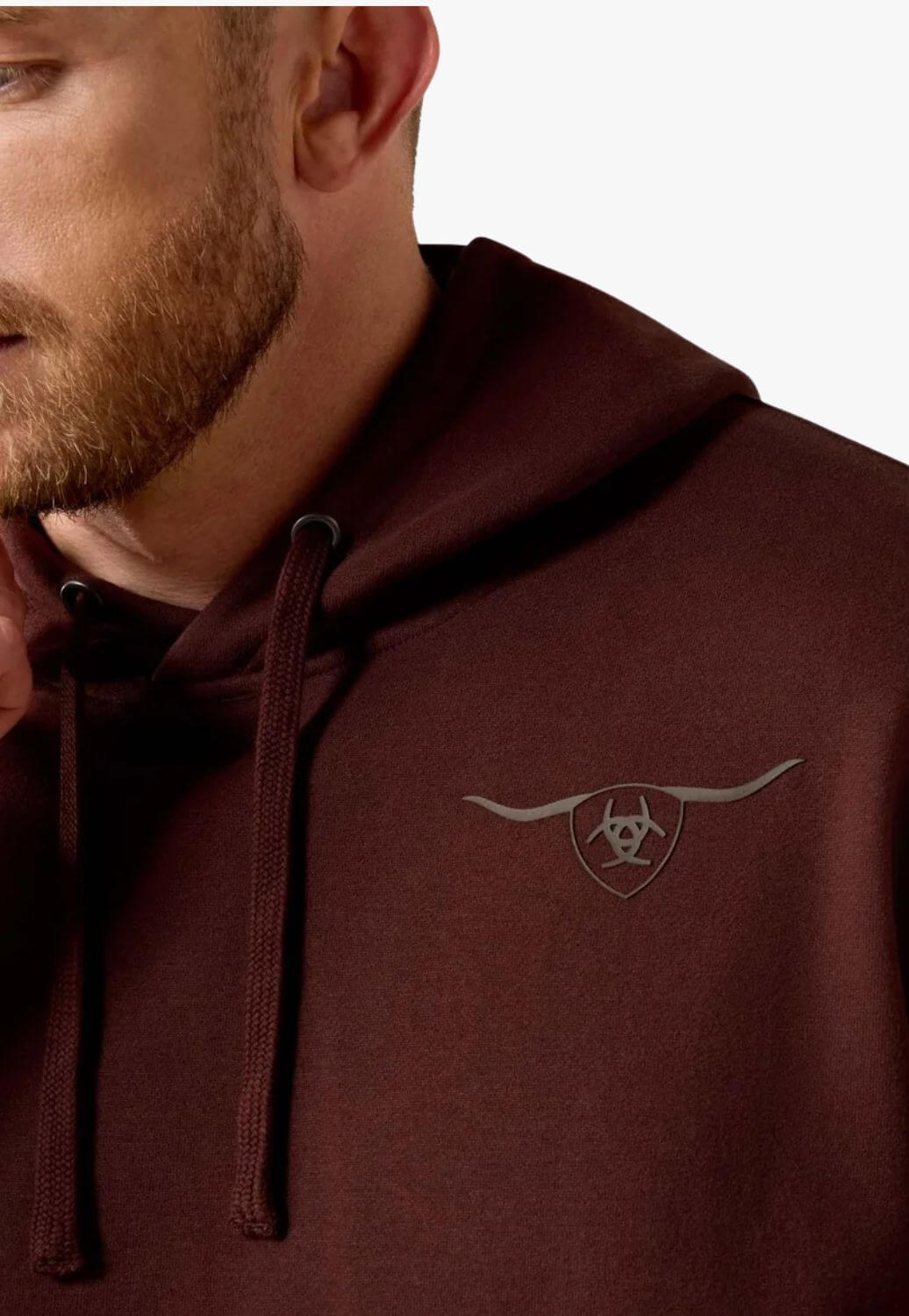 Ariat Mens Sheild Steerhead Hoodie