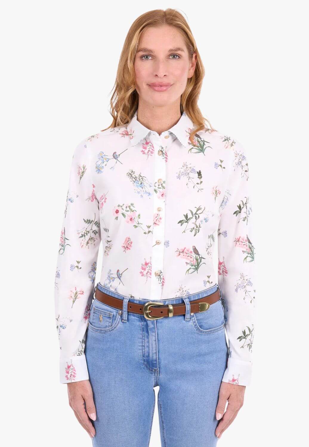 Thomas Cook Womens Mona Long Sleeve Shirt Pink Floral 8