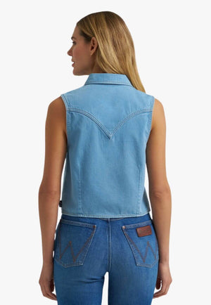 Wranglers Womens Sleeveless Snap Shirt