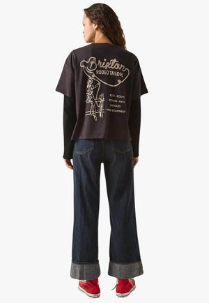 Brixton Womens Rodeo Tailors Boxy Crop T-Shirt