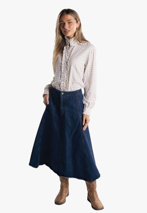 Just Country Womens Abbey Frill Work Shirt