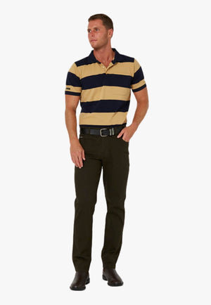 Pilbara Mens Y/D Striped Polo