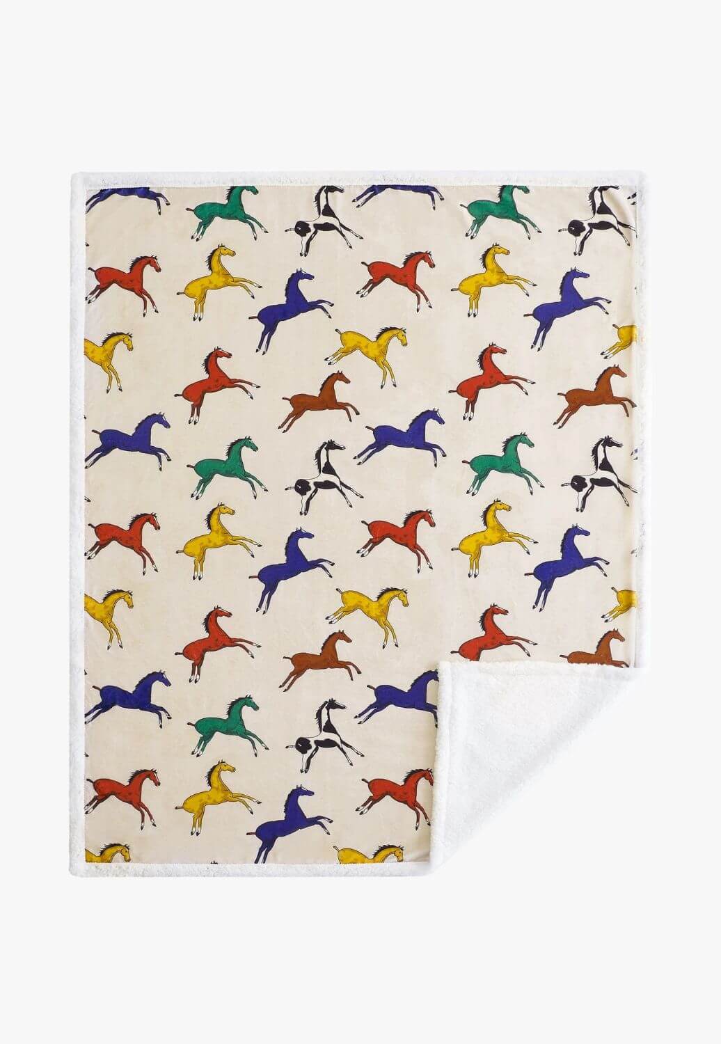 Wild Horses Campfire Sherpa Throw