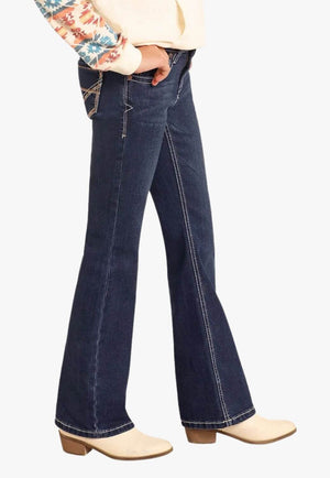 Rock and Roll Girls Petal Stitch Mid Rise Jean