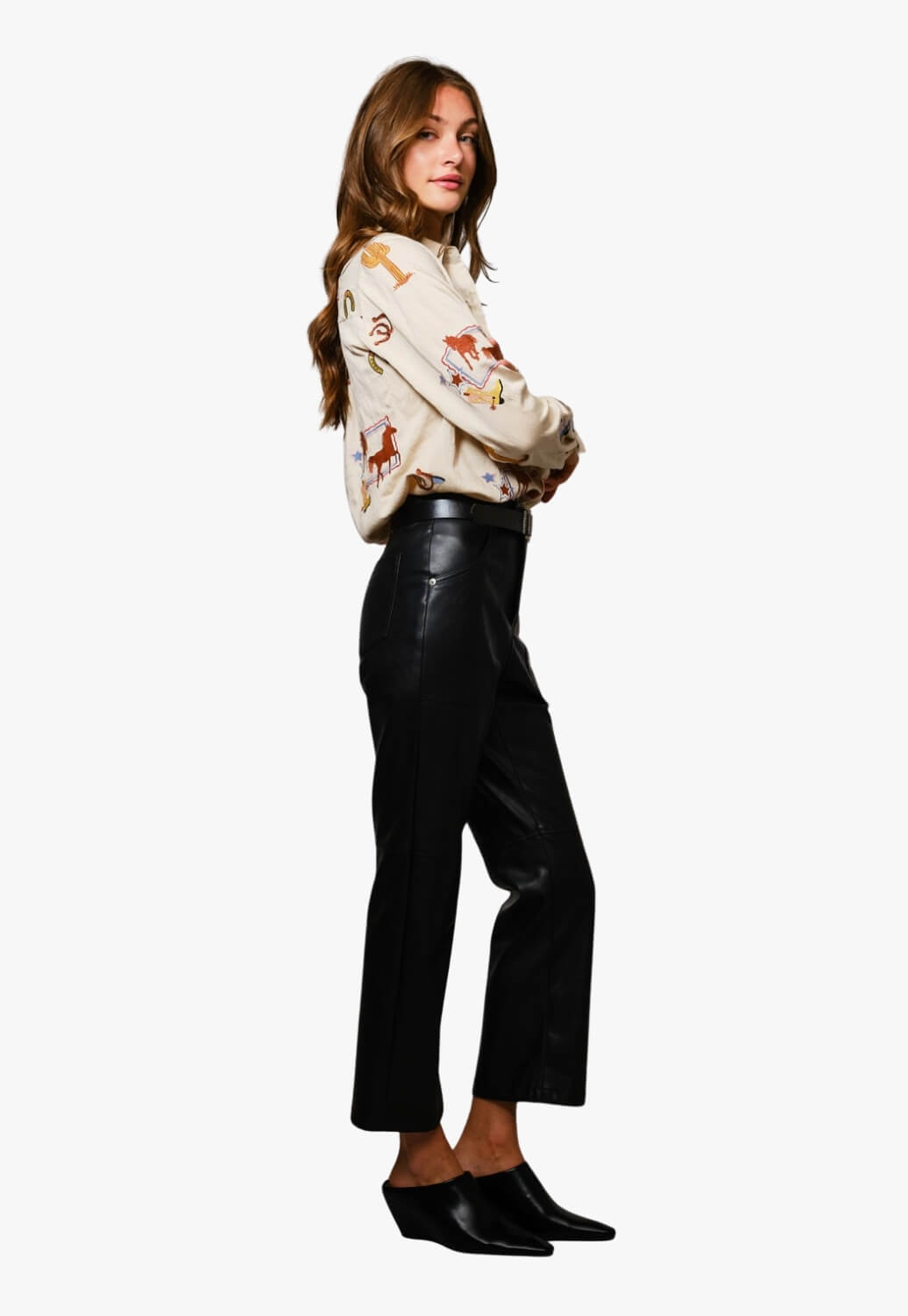 Blue B Womens Western Embroidered Shirt