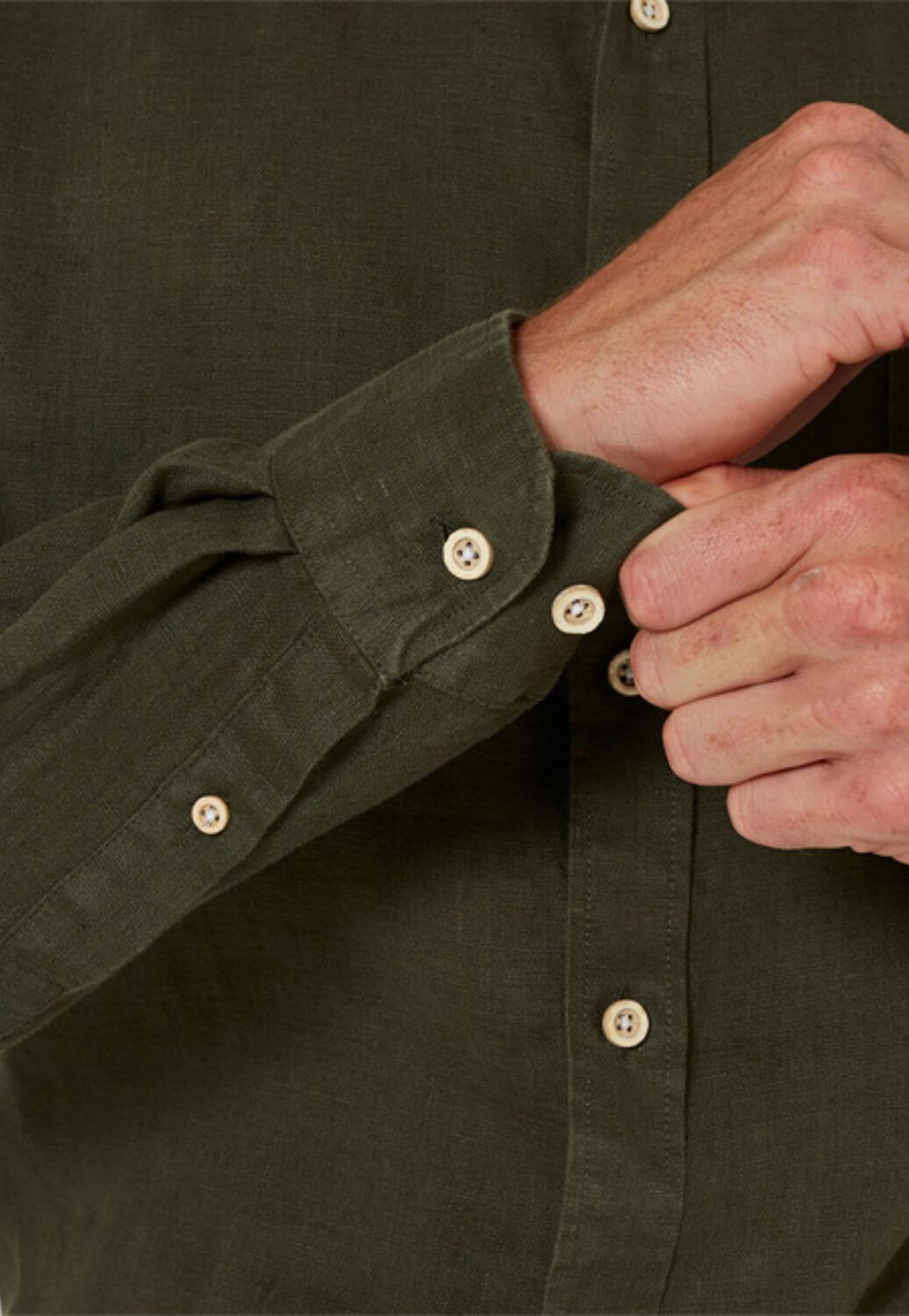 Pilbara Mens Linen Long Sleeve Shirt