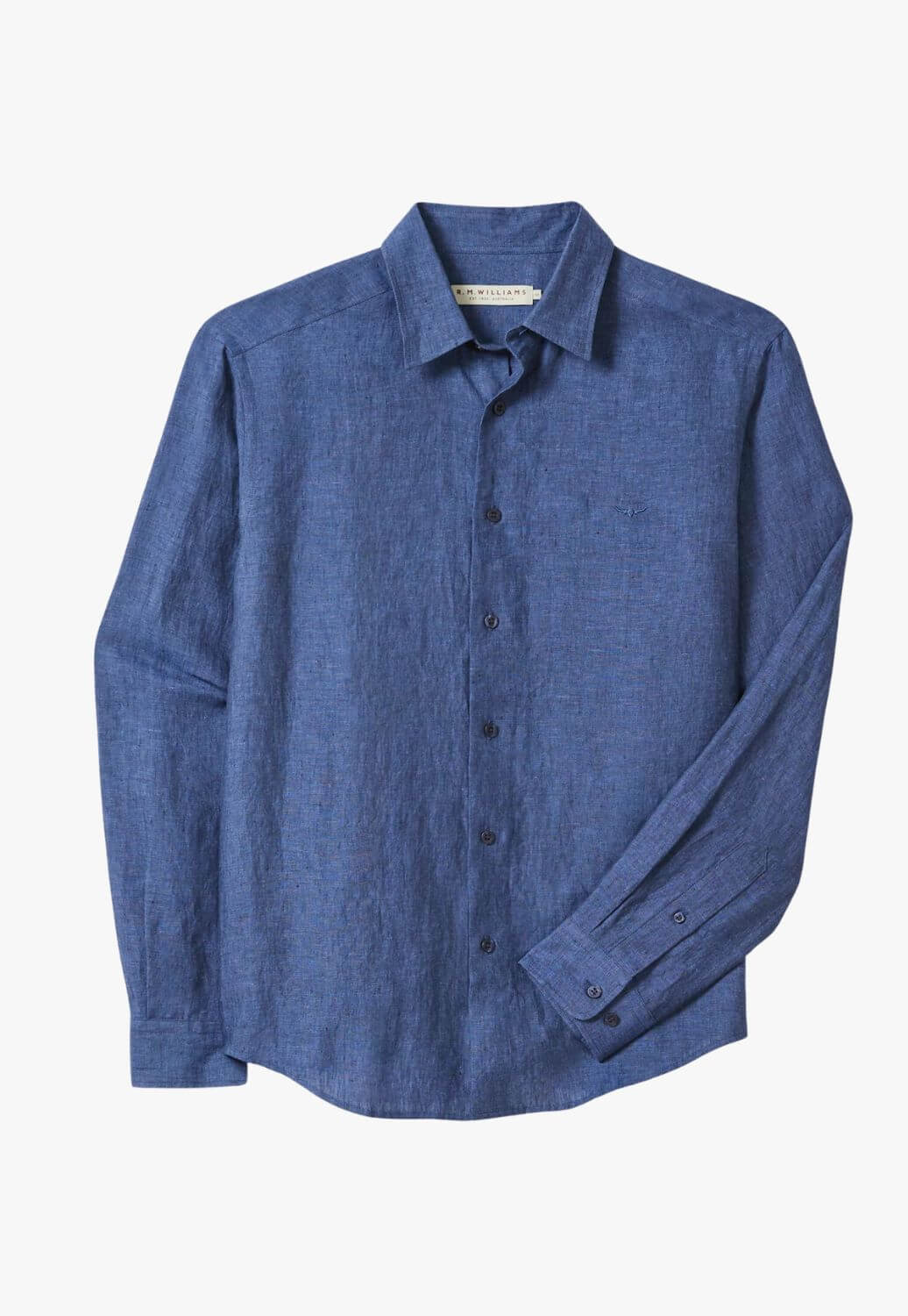 R.M. Williams Mens Classic Linen Long Sleeve Shirt