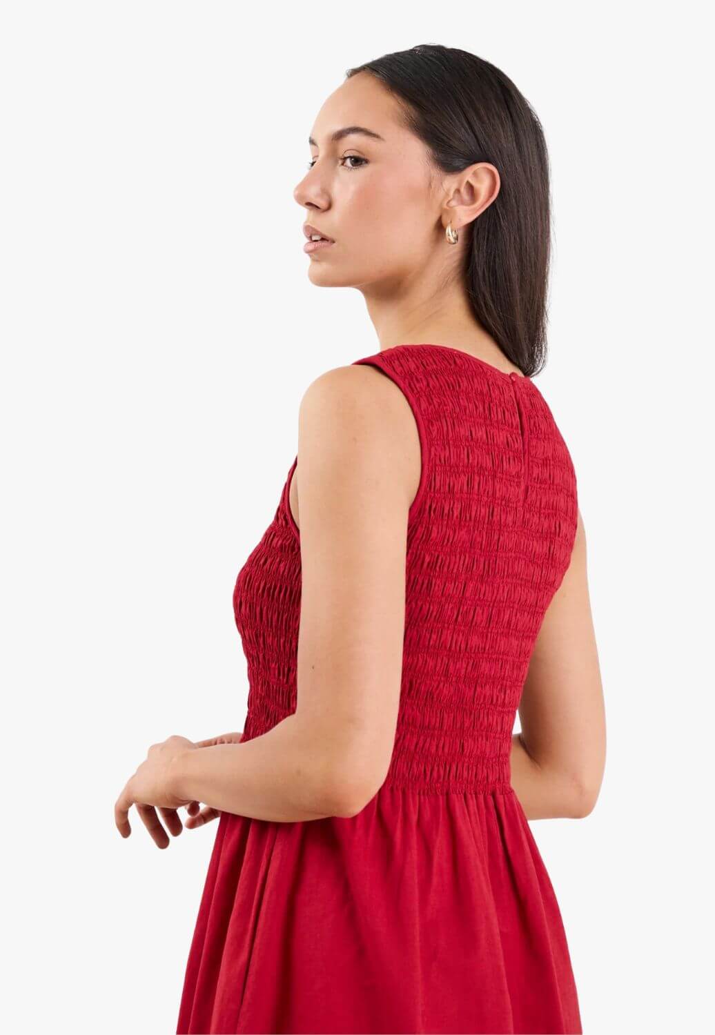 Bryar Linen Blend Midi Dress