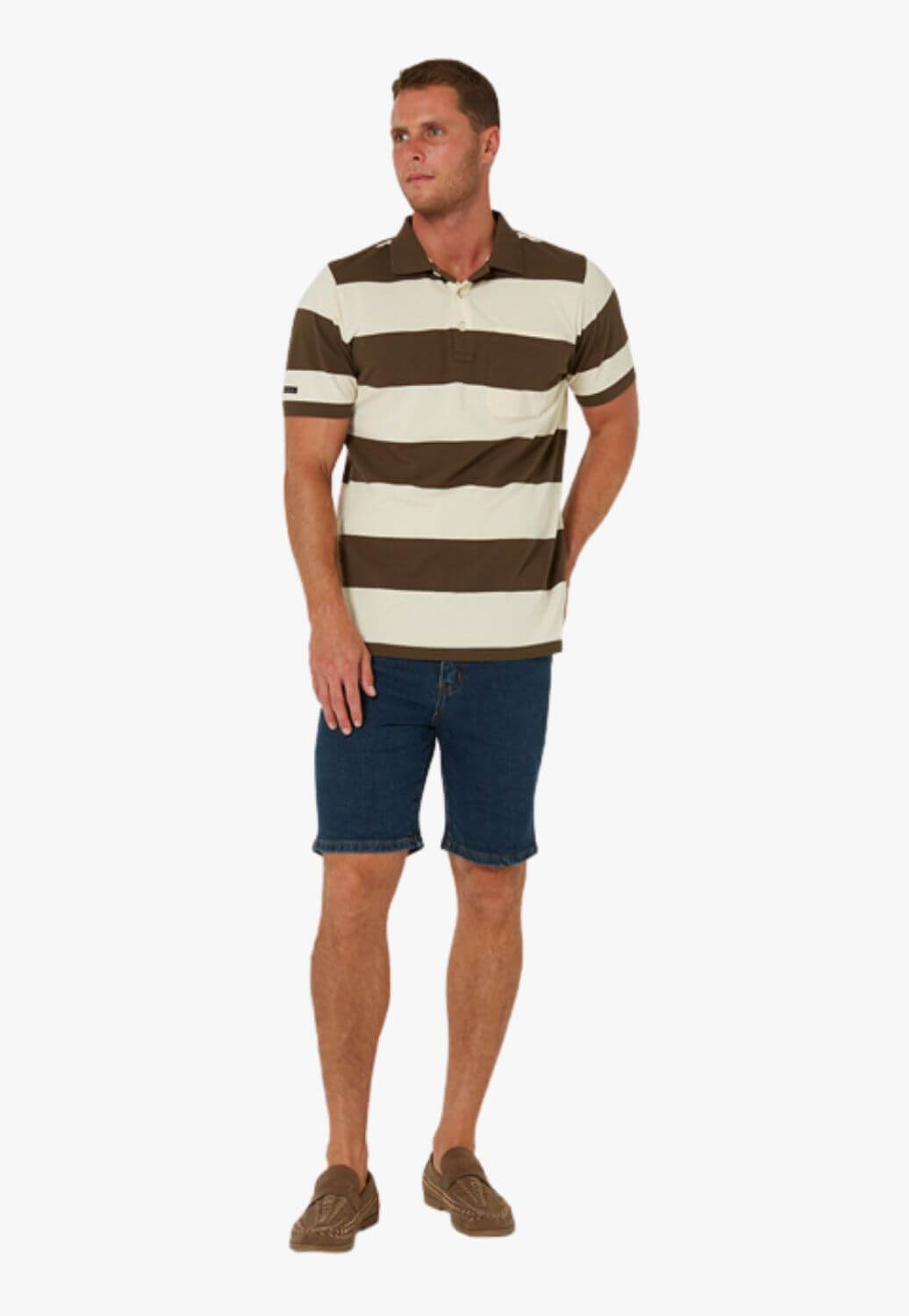 Pilbara Mens Y/D Striped Polo