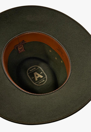 Akubra Tablelands Felt Hat Brown Olive