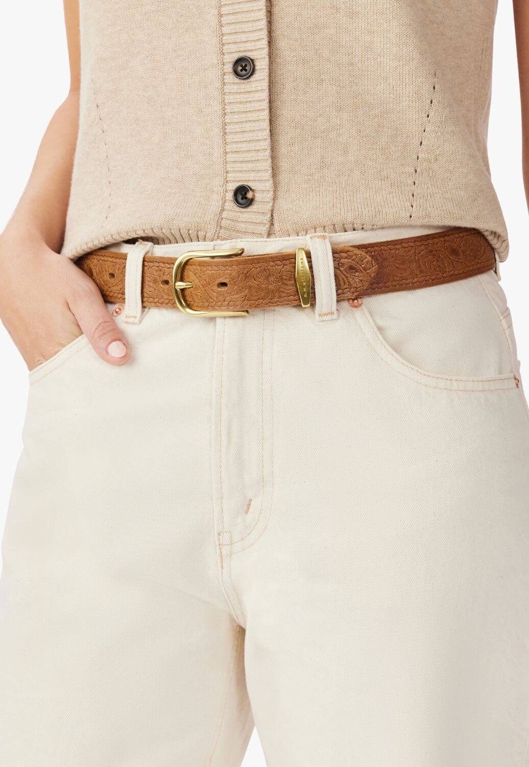 R.M. Williams Womens Cassidy Embossed Belt