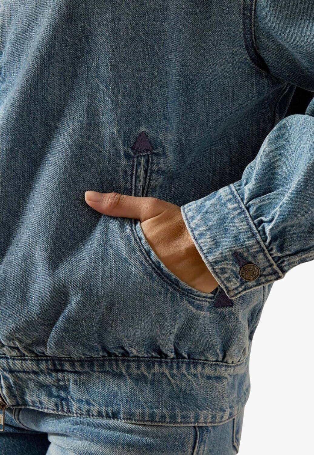 Ariat Womens Cheyenne Denim Bomber Jacket