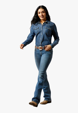 Ariat Womens Mid Rise Aisha Boot Cut Jean 10065887