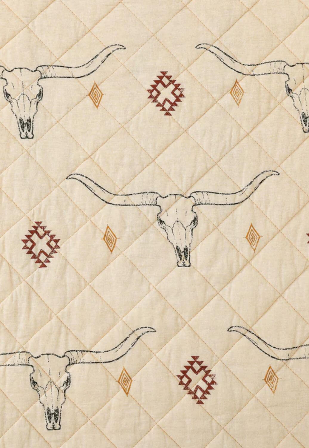 Maverick Longhorns Reversible Quilt Set - Single