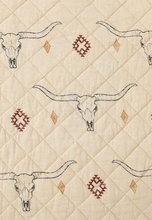 Maverick Longhorns Reversible Quilt Set - Single