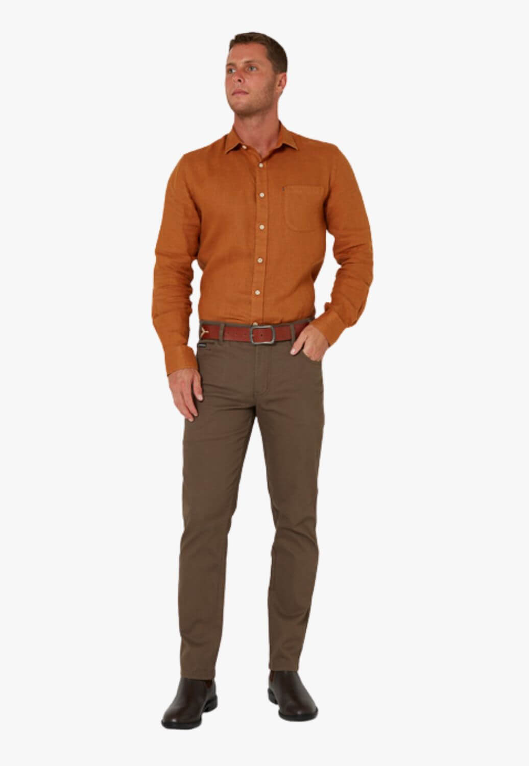 Pilbara Mens Linen Long Sleeve Shirt