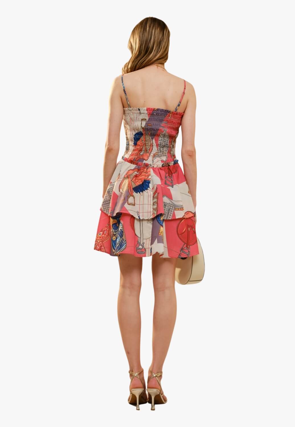 Blue B Womens Printed Smocked Tube Mini Dress