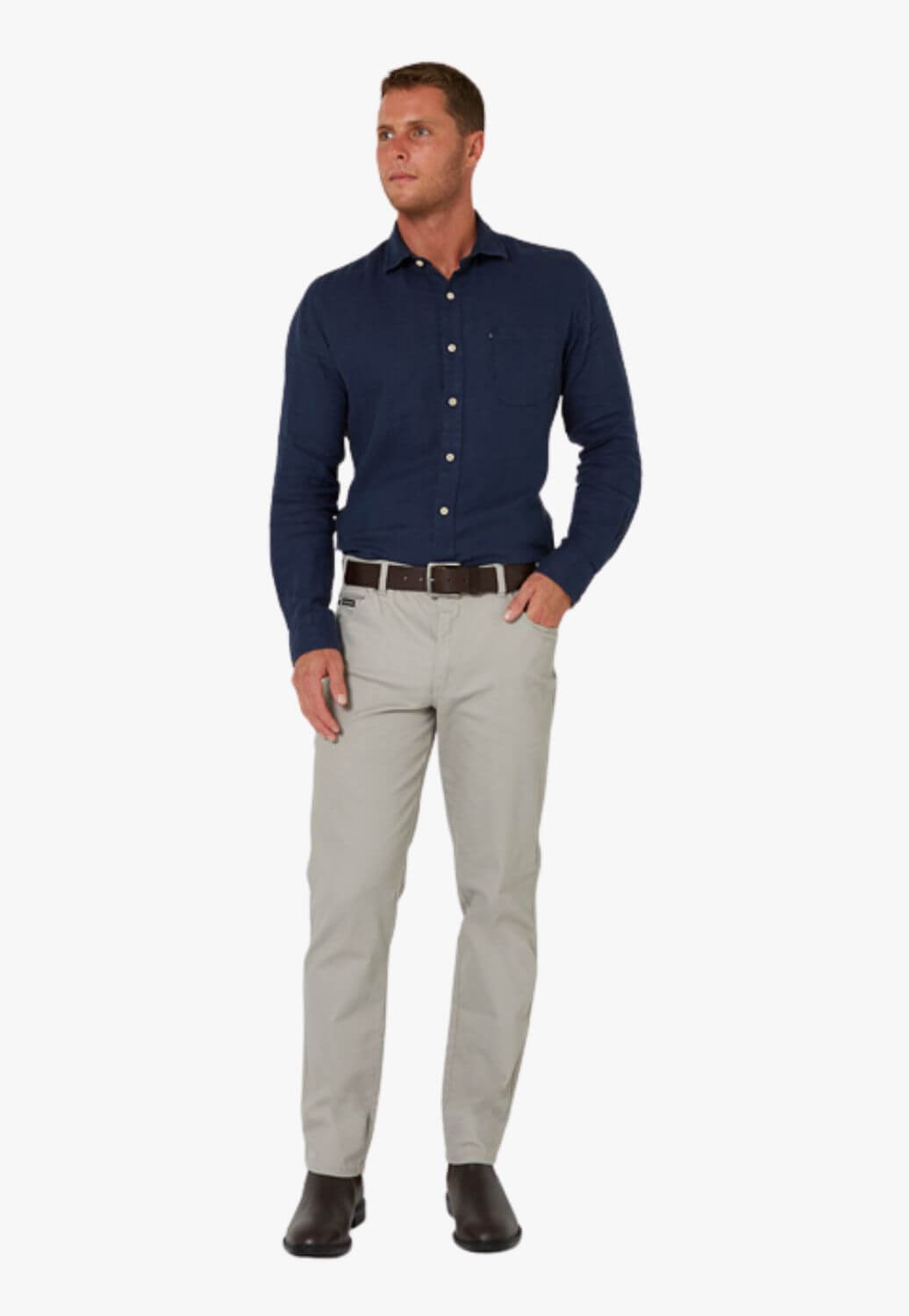 Pilbara Mens Linen Long Sleeve Shirt