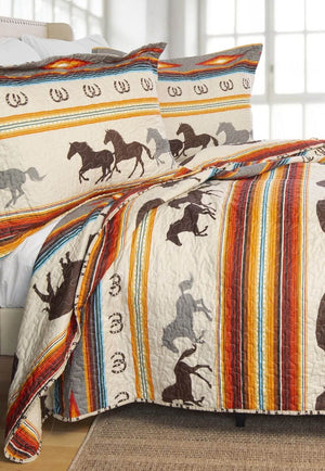 Wrangler Western Stripe Quilt Set - Queen