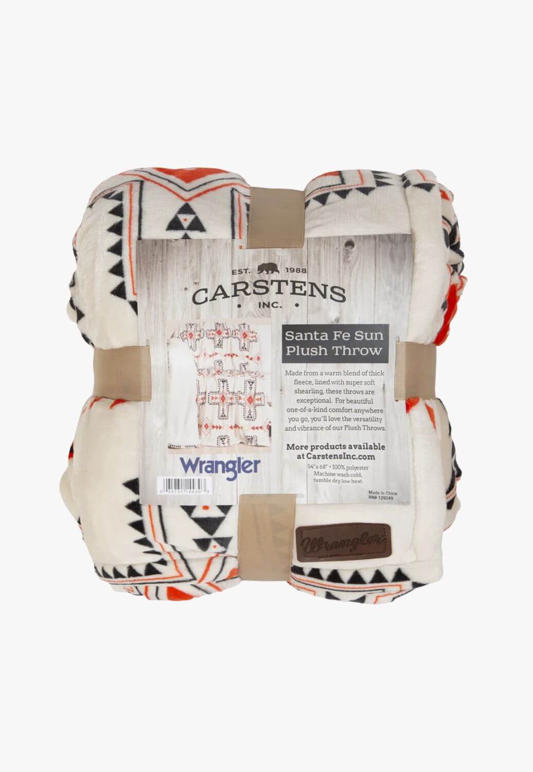 Wrangler Santa Fe Sun Plush Sherpa Throw