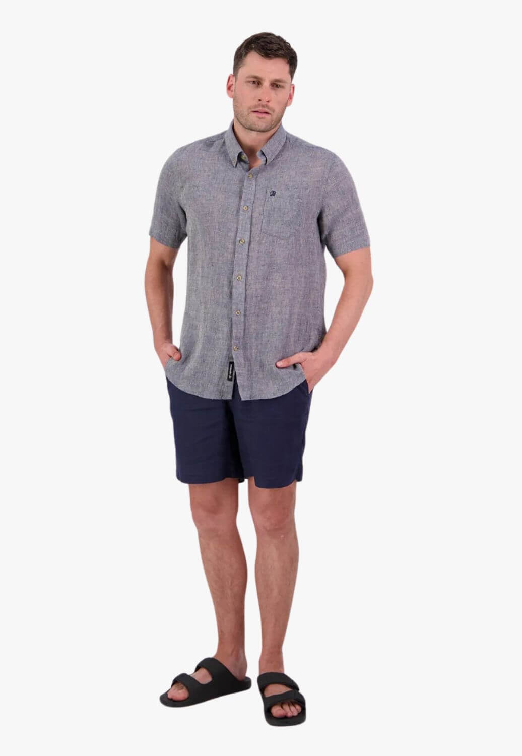 Swanndri Mens Humber Short Sleeve Linen Shirt
