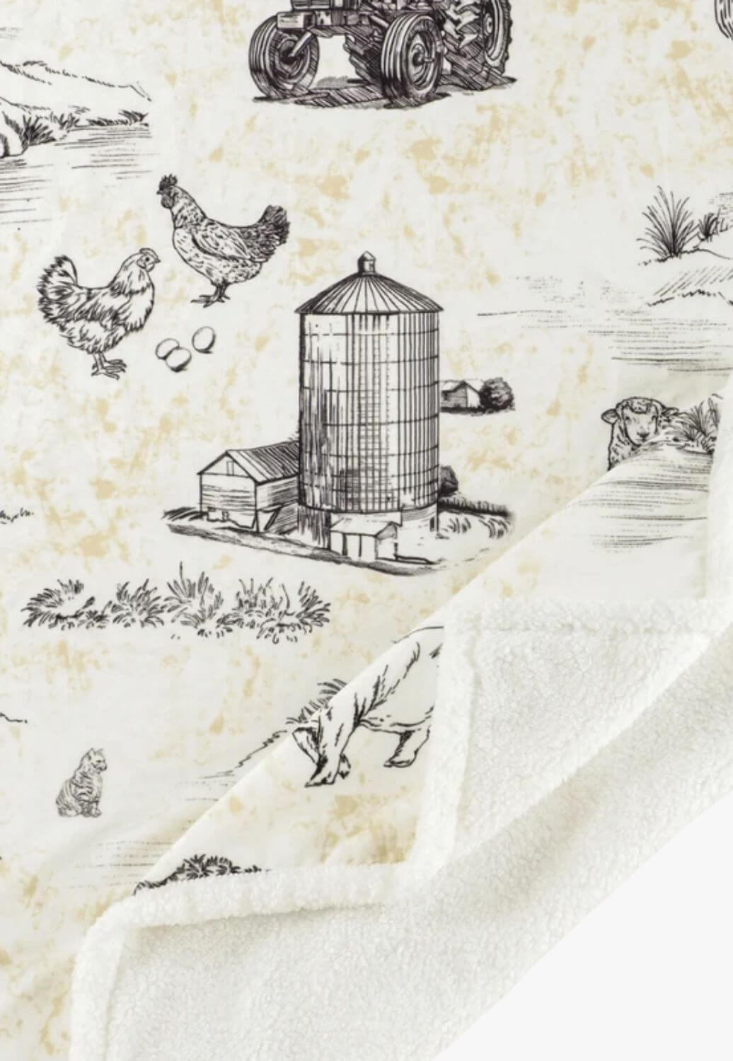 Indigo Hill Farm Life Campfire Sherpa Throw