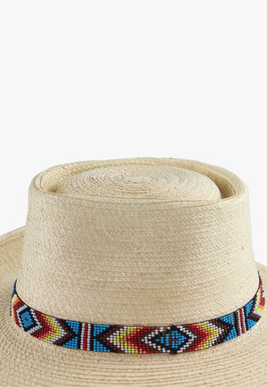 Twister Aztec Beaded Stretch Hatband