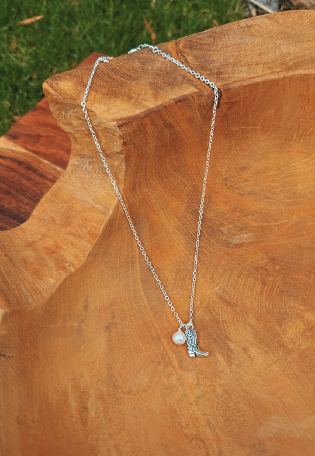 Treasure Chest Co Winona Cowboy Boot Necklace