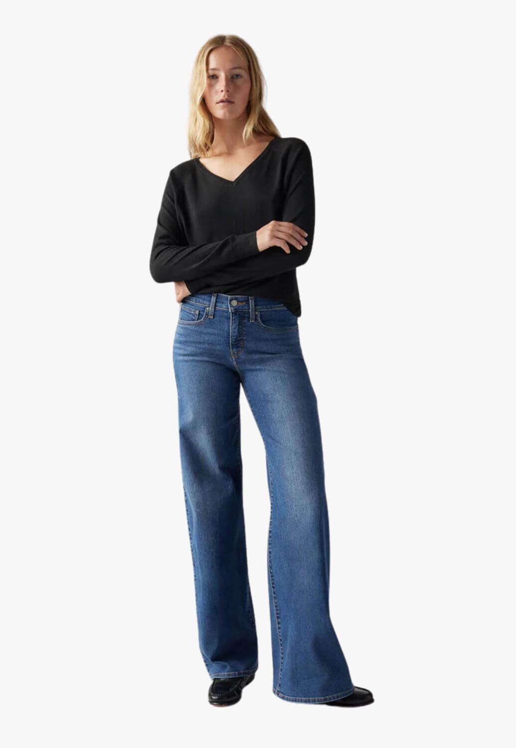 Levis Womens 318 Shaping Wide Leg Jean
