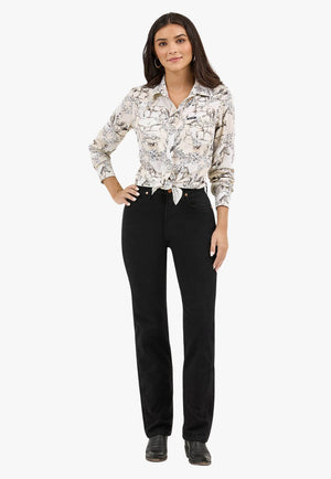 Wrangler Womens Western Long Sleeve Shirt