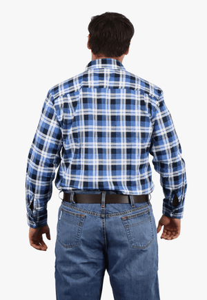 Swanndri Mens Egmont Open Front Flannelette Shirt Twin Pack