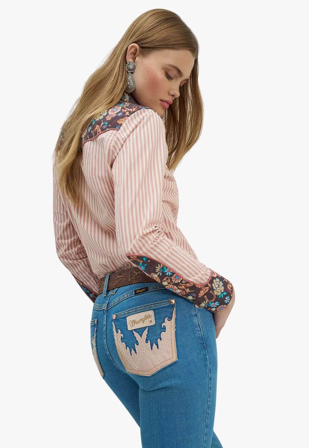 Wrangler X Lainey Wilson Womens Embellished Mae Boot Cut Jeans