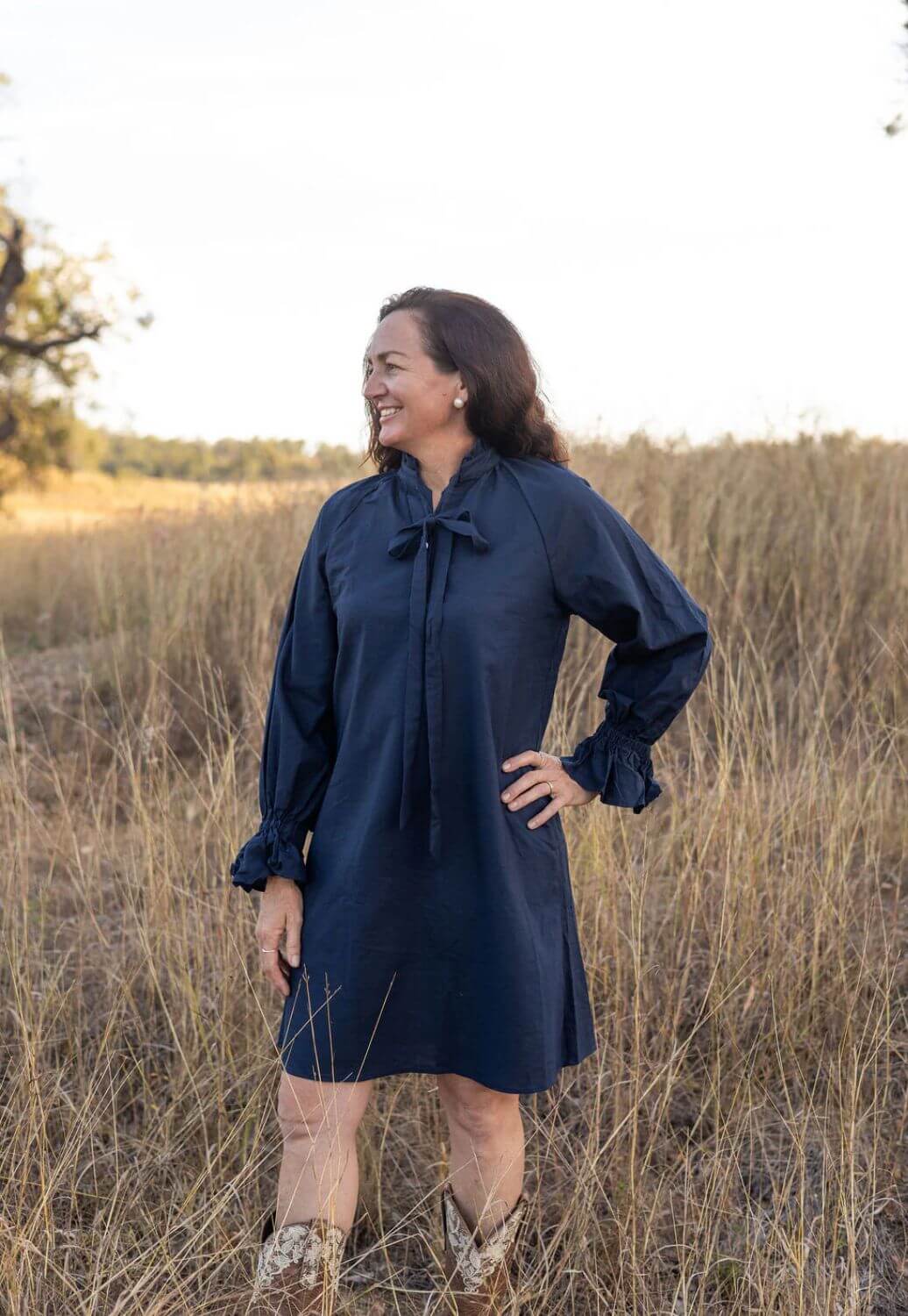 Black Cold Clothing Womens Long Sleeve Gabby Dress