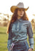Gringa Denim Womens Denim Contrast Long Sleeve Shirt