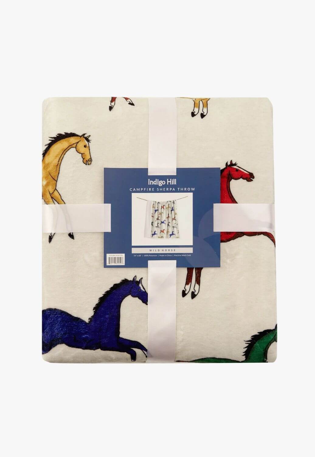 Wild Horses Campfire Sherpa Throw