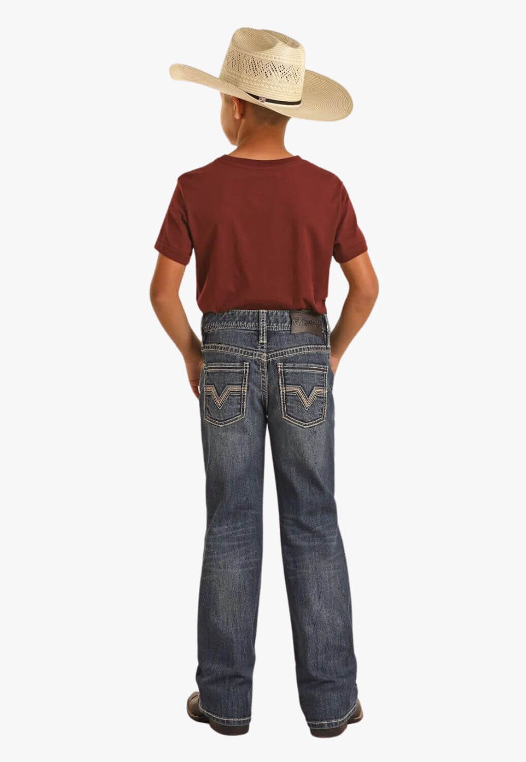 Rock & Roll Boys Rope Stitch Emb Bootcut Jean