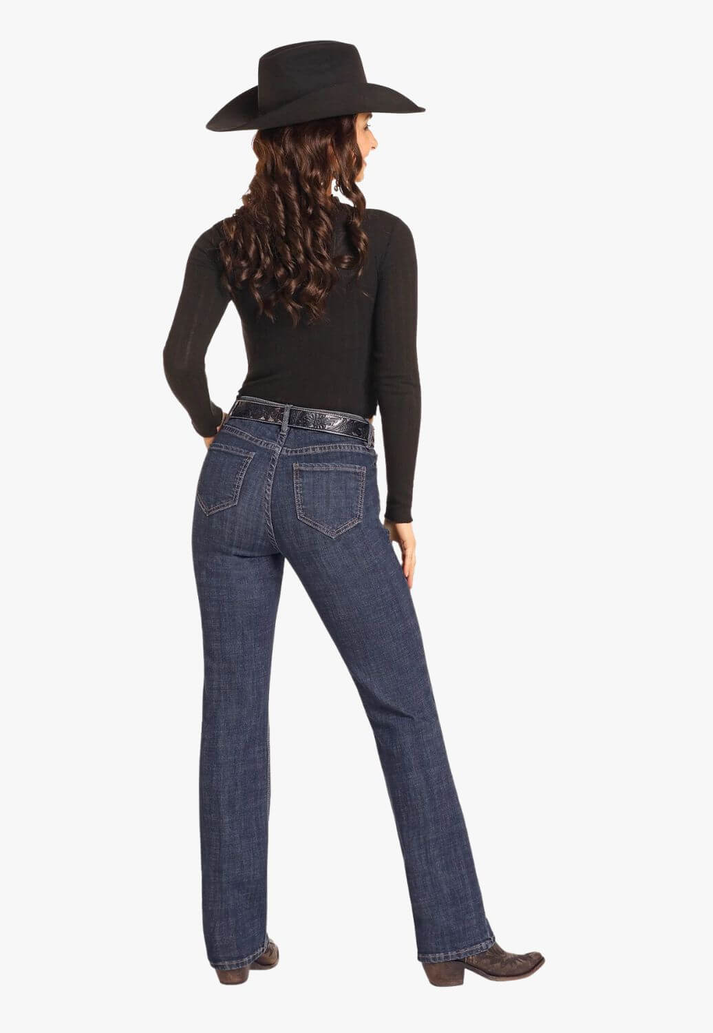 Rock and Roll Womens Western Yoke Bootcut Jean