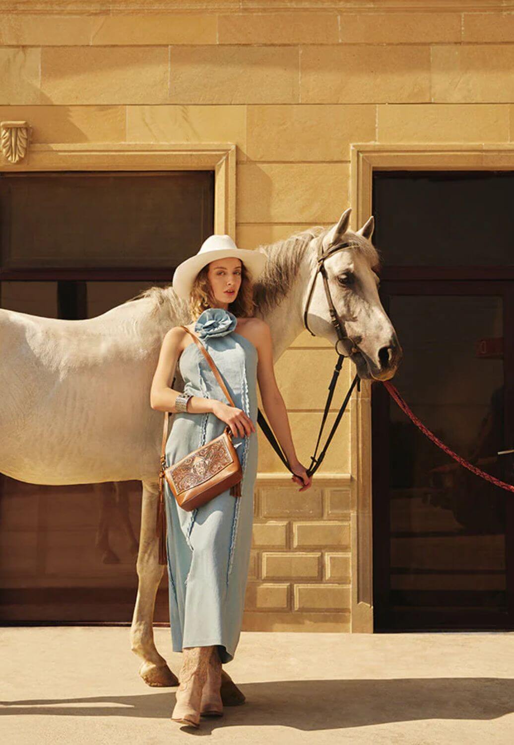 Myra Tonopah Trail Hand-Tooled Bag