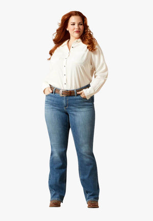 Ariat Womens Mid Rise Aisha Boot Cut Jean 10065887