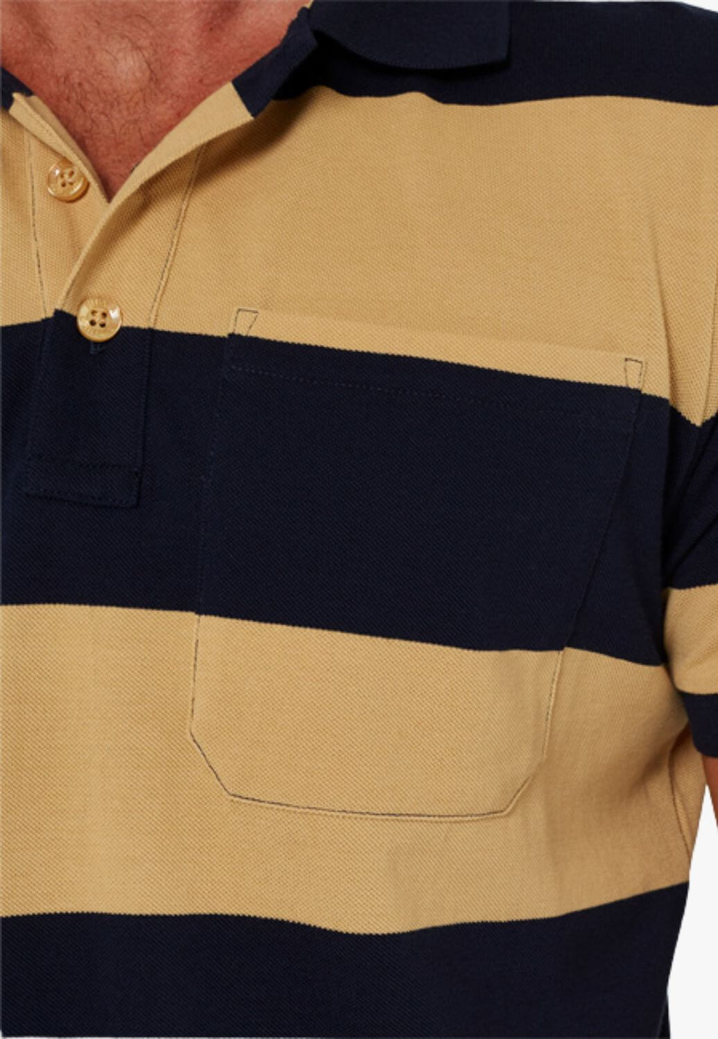Pilbara Mens Y/D Striped Polo