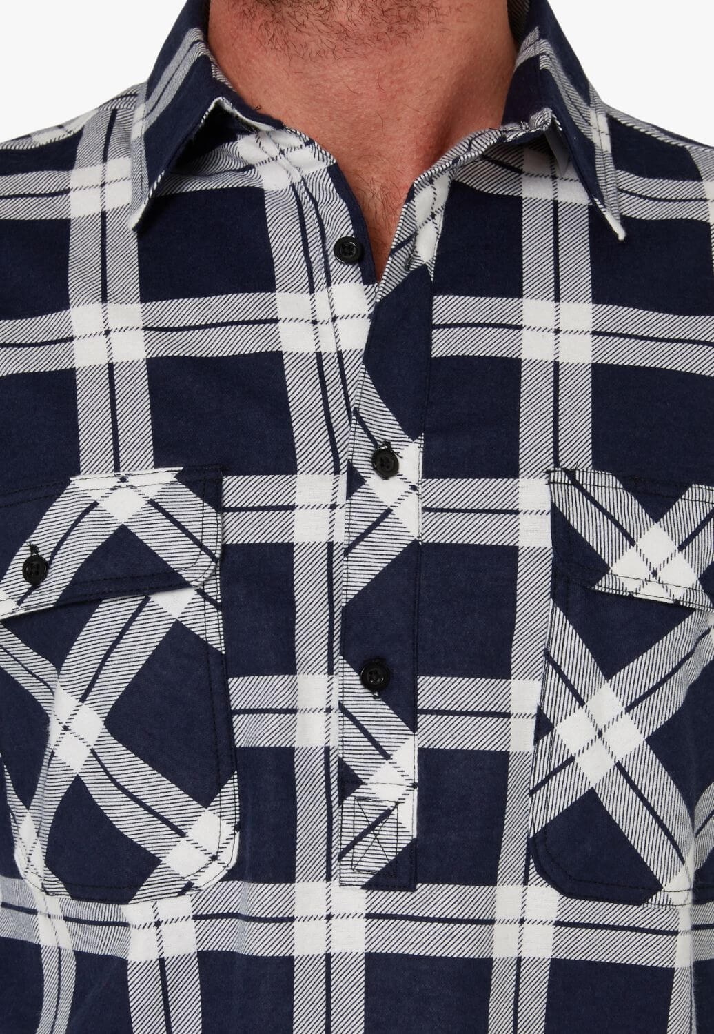 Pilbara Mens Closed Front Flannelette Shirt