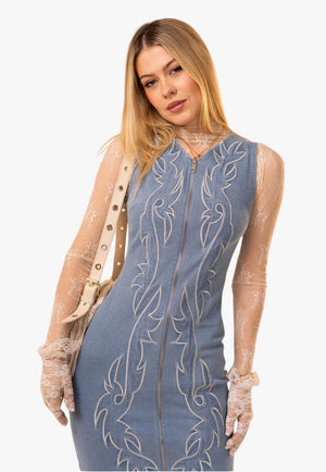 Blue B Womens Western Stitch Dress