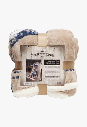 Carstens Three Buffalo Plush Sherpa Throw