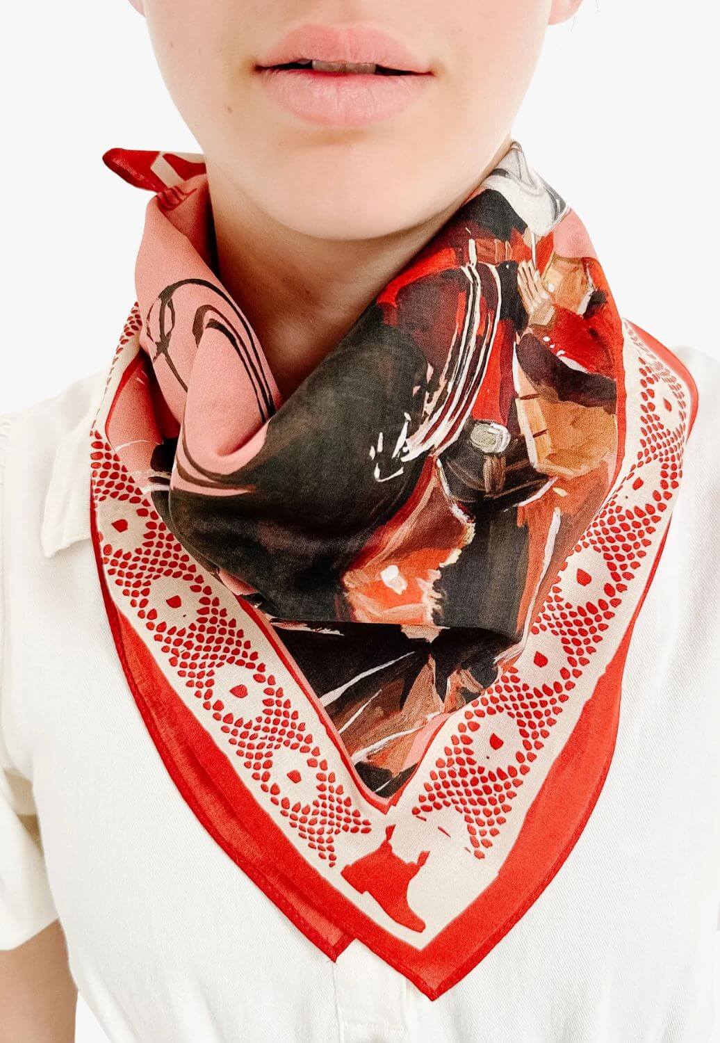 Whitney Spicer Red Flag Cowboy Silk Bandana