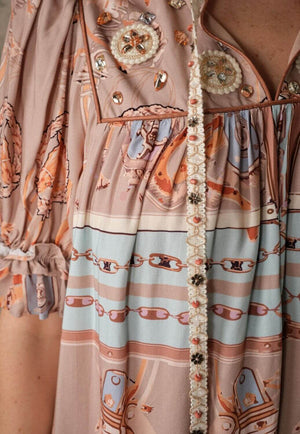 Blue B Womens Western Print Babydoll Dress