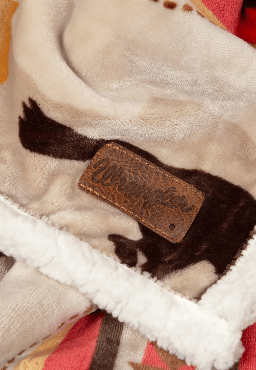 Wrangler Running Horse Plush Sherpa Throw