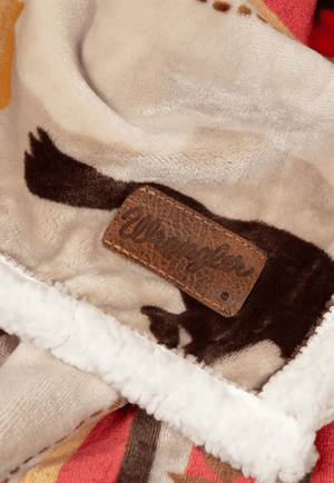 Wrangler Running Horse Plush Sherpa Throw