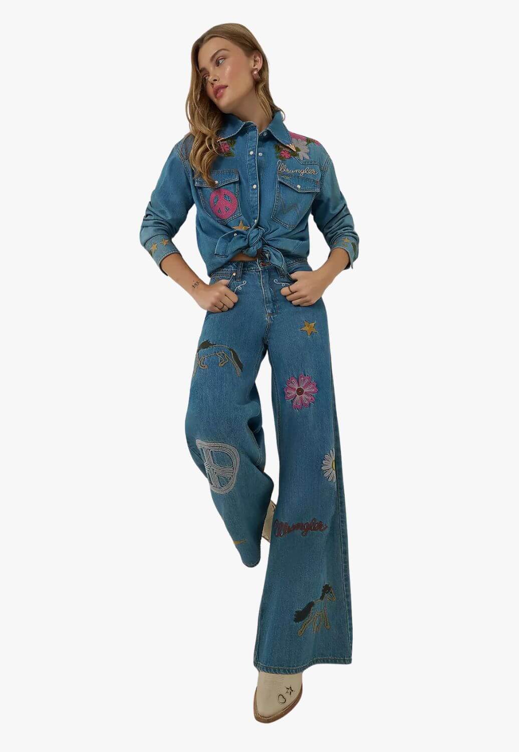 Wrangler X Lainey Wilson Womens Cheeky Wide Leg Jean