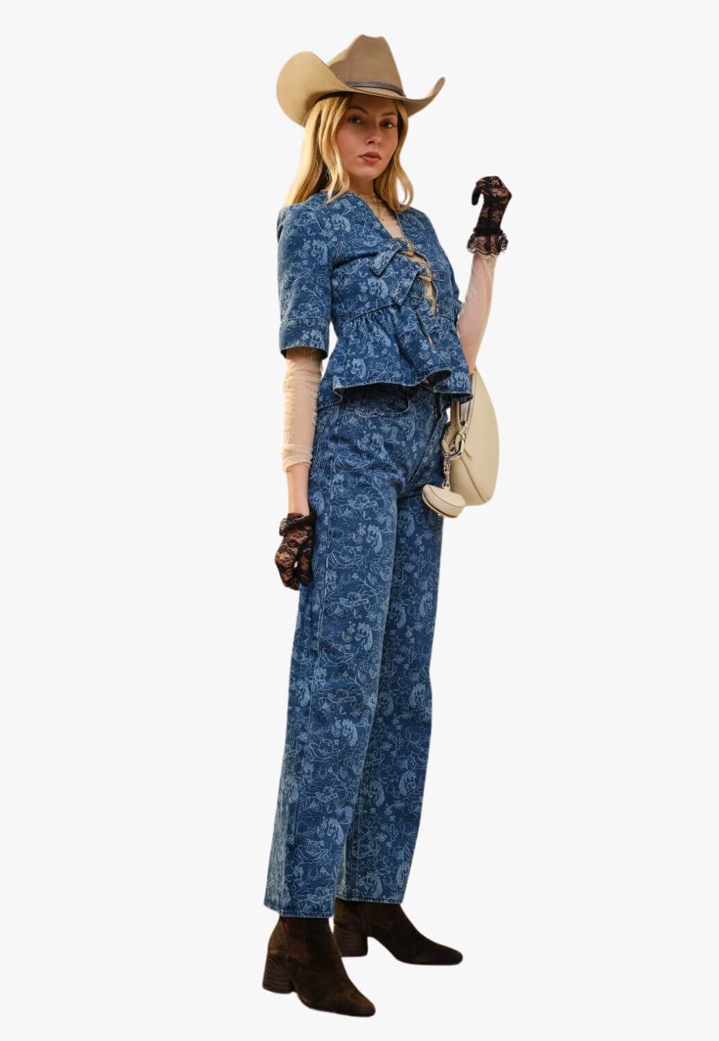 Womens Western Horse Print Top