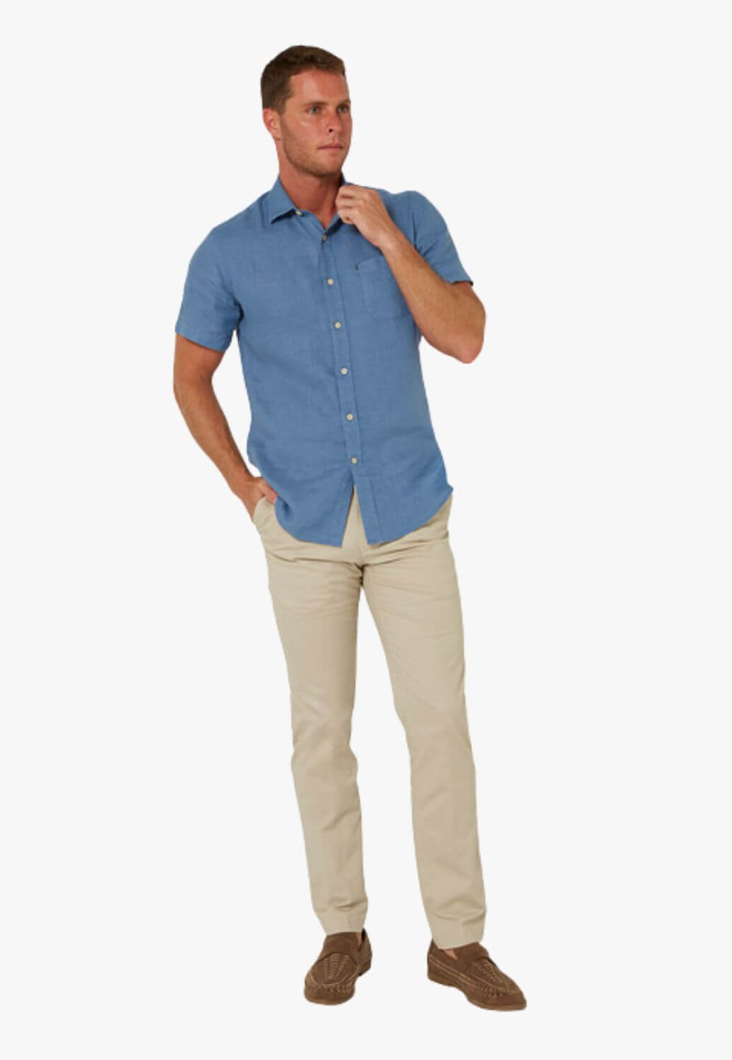 Pilbara Mens Linen Short Sleeve Shirt